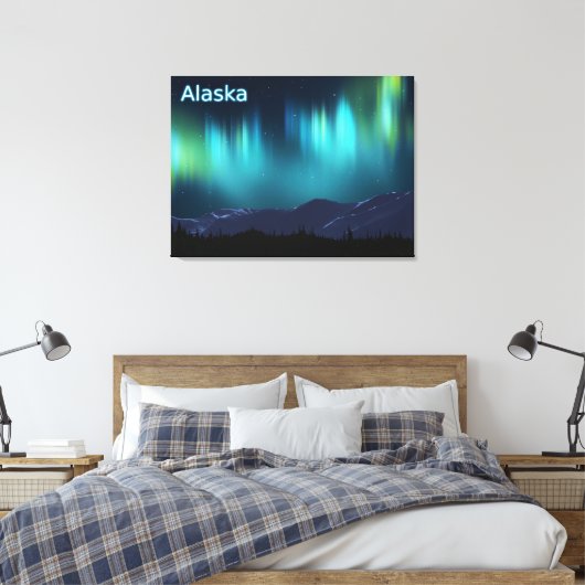 Aurora Borealis Leinwanddruck (Insitu (Schlafzimmer))