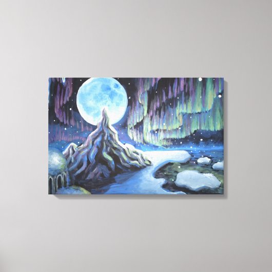 Aurora borealis leinwanddruck (Vorderseite)