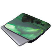 Aurora Borealis | Lofoten Beach Norwegen Laptopschutzhülle (Vorne Knopf)