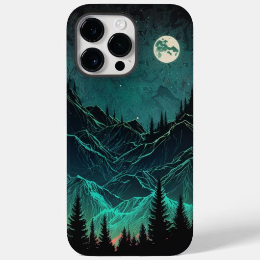 Aurora Borealis Mountains iPhone Case (Rückseite)