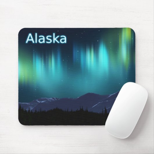 Aurora Borealis Mousepad (Mit Mouse)