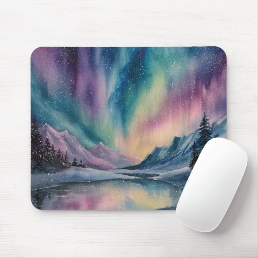 Aurora Borealis Mousepad (Mit Mouse)