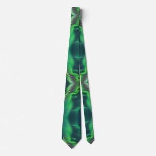 Aurora Borealis Mystical Boho Green Blue Neck Tie Krawatte