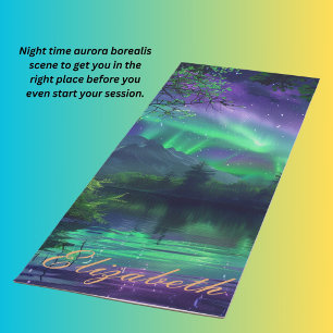 Aurora Borealis Nachtszene Yogamatte