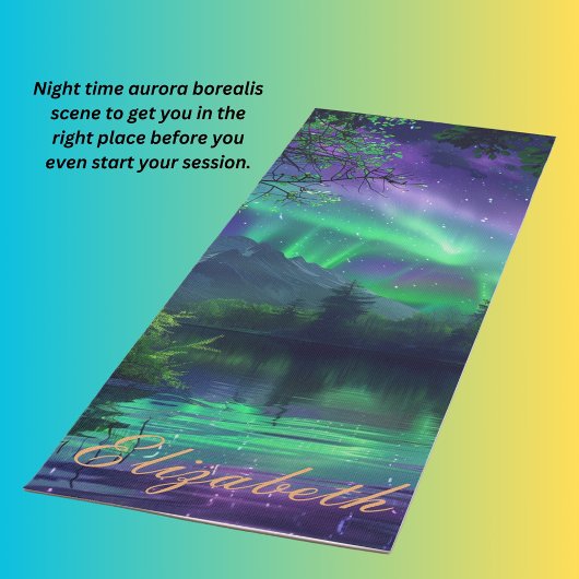 Aurora Borealis Nachtszene Yogamatte