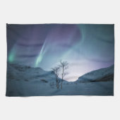 Aurora Borealis Night Geschirrtuch (Horizontal)