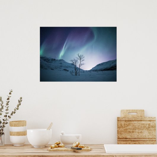 Aurora Borealis Night Poster (Küche)