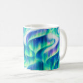 Aurora Borealis Nordlicht Abstractes Muster Kaffeetasse (VorderseiteRechts)