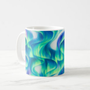 Aurora Borealis Nordlicht Abstractes Muster Kaffeetasse