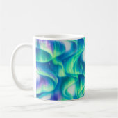 Aurora Borealis Nordlicht Abstractes Muster Kaffeetasse (Links)