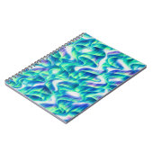 Aurora Borealis Nordlicht Abstractes Muster Notizblock (Linke Seite)