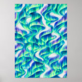 Aurora Borealis Nordlicht Abstractes Muster Poster (Vorne)