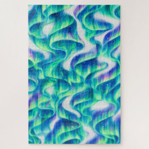 Aurora Borealis Nordlicht Abstractes Muster Puzzle