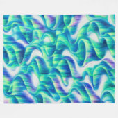 Aurora Borealis Nordlicht abstraktes Muster Fleecedecke (Vorderseite (Horizontal))