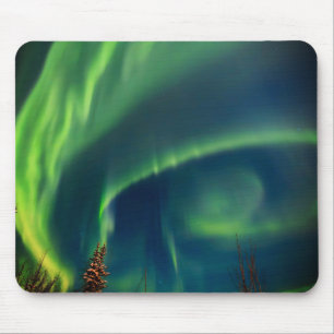 Aurora Borealis Nordlicht Alaska Himmel Grün Mousepad