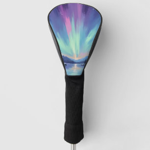 Aurora Borealis Nordlicht Aquarell Golf Headcover