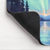 Aurora Borealis | Nordlicht Aquarell Mousepad (Ecke)