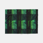 Aurora Borealis Nordlicht-Baum-Natur-Länder Fleecedecke (Vorderseite (Horizontal))