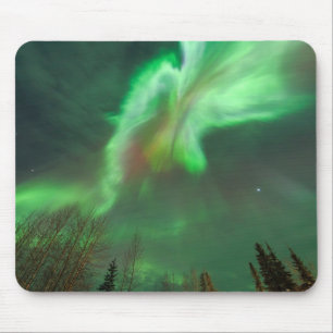 Aurora Borealis Nordlicht Fairbanks Mousepad