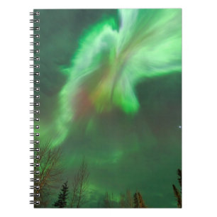 Aurora Borealis Nordlicht Fairbanks Notizblock