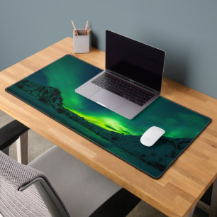 Aurora Borealis Nordlicht Himmel Winter  Schreibtischunterlage