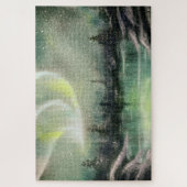 Aurora Borealis Nordlicht-Nachtlandschaft Puzzle (Vertikal)