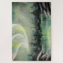 Aurora Borealis Nordlicht-Nachtlandschaft Puzzle