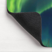 Aurora Borealis Nordlichter Alaska Himmel Grün Mousepad (Ecke)