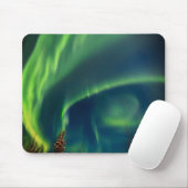 Aurora Borealis Nordlichter Alaska Himmel Grün Mousepad (Mit Mouse)