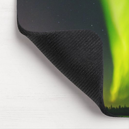 Aurora Borealis Nordlichter Alaska Himmel Grün Mousepad (Ecke)