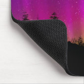 Aurora Borealis Nordlichter Alaska Himmel Grün Mousepad (Ecke)
