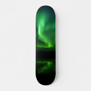 Aurora Borealis Nordlichter Alaska Himmel Grün Skateboard