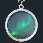 Aurora Borealis Nordlichter Alaska Himmel Grün Versilberte Kette<br><div class="desc">Aurora Borealis Bild. Nordlichter. Schöne Lichter. Nordlichter,  Naturhalskette.</div>