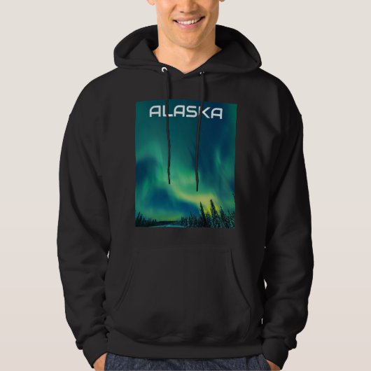 Aurora Borealis Nordlichter Alaska Himmel Nacht H Hoodie (Vorderseite)