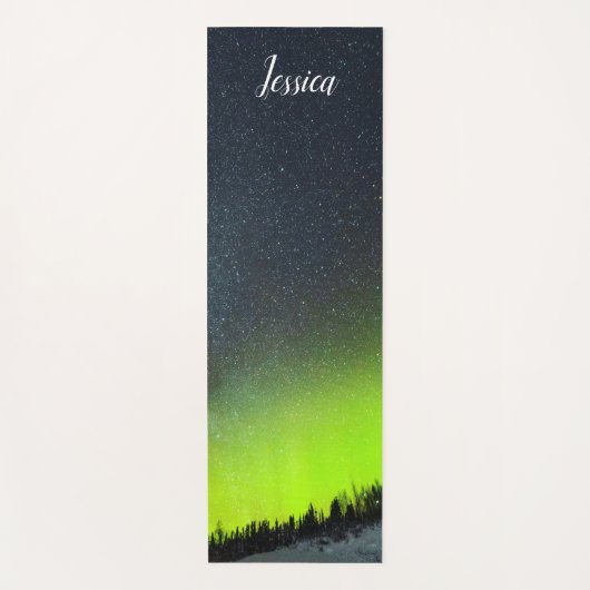 Aurora Borealis Nordlichter Arktische Berge Yogamatte (Vorderseite)