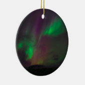 Aurora Borealis Nordlichter arktischer Nachthimmel Keramik Ornament (Rechts)