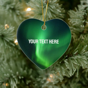 Aurora Borealis Nordlichter arktischer Nachthimmel Keramik Ornament