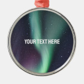 Aurora Borealis Nordlichter arktischer Nachthimmel Ornament Aus Metall (Vorne)