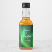 Aurora Borealis Nordlichter Hochzeit Alkoholflaschenetikett (Vorderseite)