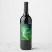 Aurora Borealis Nordlichter Hochzeit Weinetikett (Vorderseite)