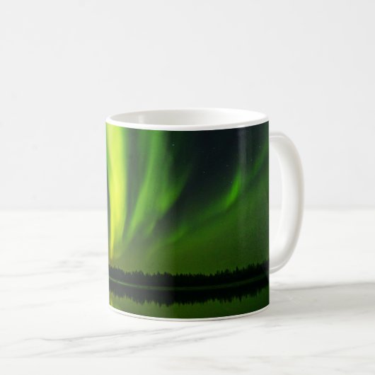Aurora Borealis Nordlichter Island Kaffeetasse (VorderseiteRechts)