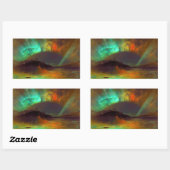 Aurora Borealis, Nordlichter Rechteckiger Aufkleber (Blatt)