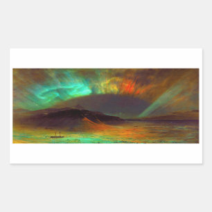 Aurora Borealis, Nordlichter Rechteckiger Aufkleber