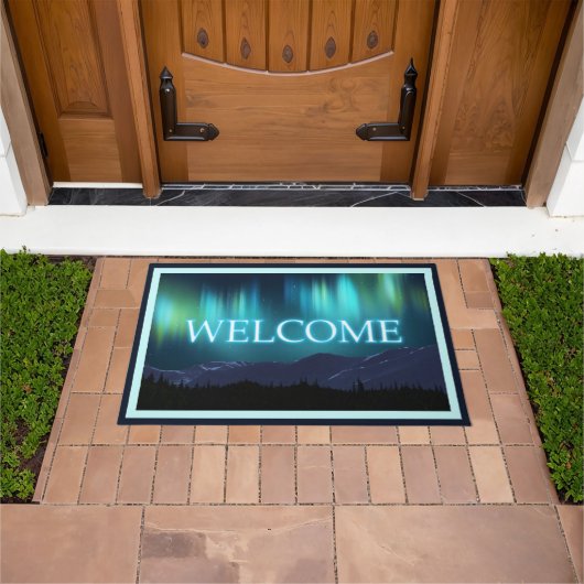 Aurora Borealis (Nordlichter) - Willkommen Fußmatte (Außenbereich)