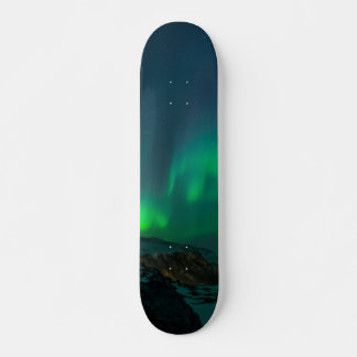 Aurora Borealis Norther Lights Alaska Sky Green Sk Skateboard