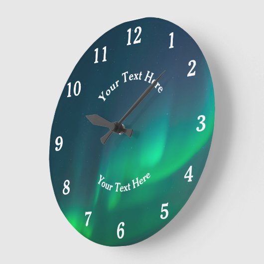 Aurora Borealis Northern Lights Alaska Arctic Larg Große Wanduhr (Winkel)