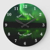 Aurora Borealis Northern Lights Alaska Arktis Große Wanduhr (Vorderseite)