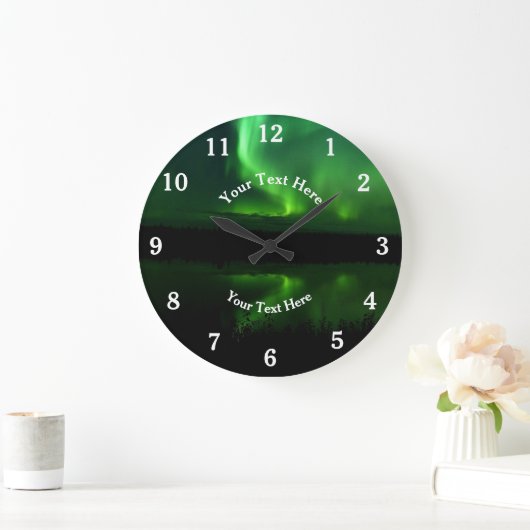 Aurora Borealis Northern Lights Alaska Arktis Große Wanduhr (Zuhause)