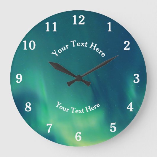 Aurora Borealis Northern Lights Alaska Arktis Große Wanduhr (Vorderseite)