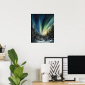 Aurora Borealis Northern Lights Art Print Poster (Heimbüro)